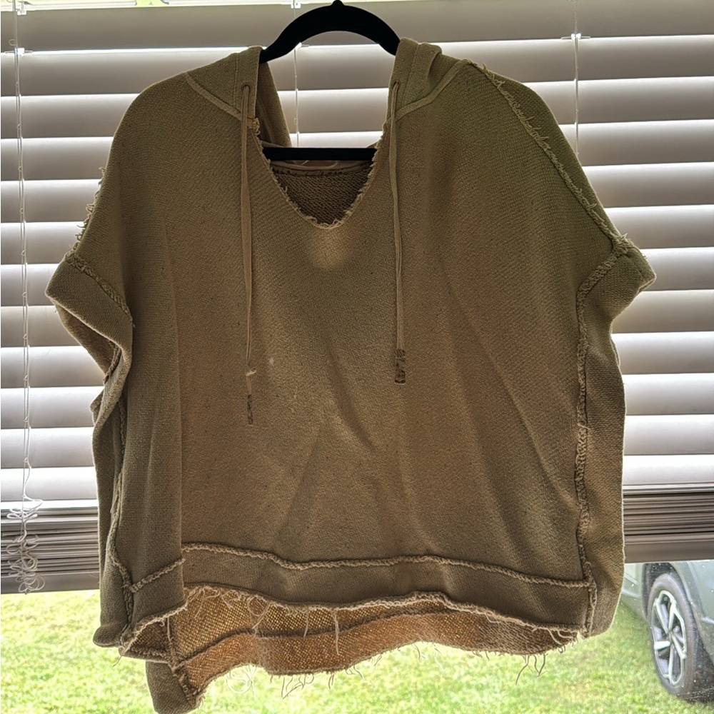 FP Movement by Free People Tan Poncho Sweater